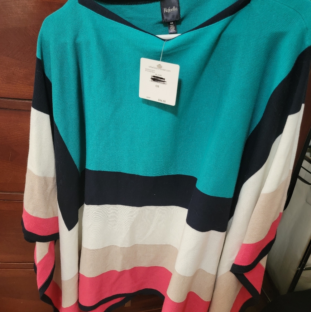 Rafaella Sportswear Knit Poncho